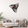 Ceas de perete metalic Krodesign Triangle KRO-1092, diametru 50 cm, negru