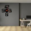 Ceas de perete metalic Krodesign KRO-1096, diametru 50 cm, negru