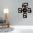 Ceas de perete metalic Krodesign KRO-1096, diametru 50 cm, negru