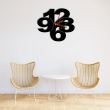 Ceas de perete metalic Krodesign Number KRO-1097, diametru 50 cm, negru