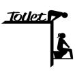 Decoratiune semn Toilet Krodesign, dimensiune 30x30 cm, negru