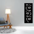 Decoratiune perete Krodesign KRO-1102 Flower Panel, dimensiune 300x1200 mm, negru