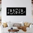 Decoratiune perete Krodesign KRO-1102 Flower Panel, dimensiune 300x1200 mm, negru