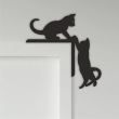 Decoratiune perete Krodesign KRO-1103 Cats Door, dimensiune 300x300 mm, negru