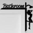 Decoratiune semn Krodesign Bathroom KRO-1104, dimensiune 45x40cm, negru