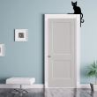 Decoratiune Krodesign Door Cat KRO-1112, dimensiune 40x45cm, negru