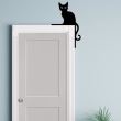 Decoratiune Krodesign Door Cat KRO-1112, dimensiune 40x45cm, negru