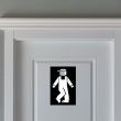 Set 2 decoratiuni semn toaleta, Krodesign KRO-1128, inaltime 20 cm, negru