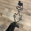 Decoratiune gradina / ghiveci Krodesign Scared Chicken KRO-1133, metal, inaltime 64 cm