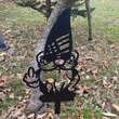 Decoratiune gradina / ghiveci Krodesign Angry Gnome KRO-1136, metal, inaltime 62 cm