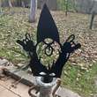 Decoratiune gradina / ghiveci Krodesign Rock&Roll Gnome KRO-1139, metal, inaltime 61 cm