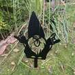 Decoratiune gradina / ghiveci Krodesign Rock&Roll Gnome KRO-1139, metal, inaltime 61 cm