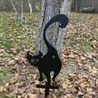 Decoratiune gradina / ghiveci Krodesign Back Cat KRO-1140, metal, inaltime 61 cm
