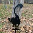 Decoratiune gradina / ghiveci Krodesign Back Cat KRO-1140, metal, inaltime 61 cm