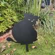 Decoratiune gradina / ghiveci Krodesign Big Cat KRO-1141, metal, inaltime 63 cm