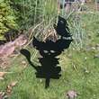 Decoratiune gradina / ghiveci Krodesign Cat&Bird KRO-1142, metal, inaltime 59 cm