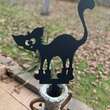Decoratiune gradina / ghiveci Krodesign Cat Boots KRO-1144, metal, inaltime 60 cm