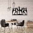 Decoratiune metalica de perete Krodesign KRO-1148, Ballerina Dance, lungime 60 cm, negru, grosime 1.5 mm
