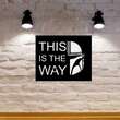 Decoratiune metalica de perete Krodesign KRO-1149 This is the Way, lungime 50 cm, negru, grosime 1.5 mm
