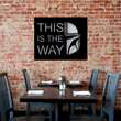 Decoratiune metalica de perete Krodesign KRO-1149 This is the Way, lungime 50 cm, negru, grosime 1.5 mm