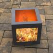 Incalzitor pentru terasa/gradina, Modern Cube, Otel, Negru, 600x600x650 mm, grosime 3 mm