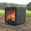 Incalzitor pentru terasa/gradina, Modern Cube, Otel, Negru, 600x600x650 mm, grosime 3 mm