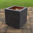 Incalzitor pentru terasa/gradina, Modern Cube, Otel, Negru, 600x600x650 mm, grosime 3 mm