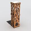 Coloana pentru gradina Rustic Rusty-1, Otel, cu vas decor, 1200x300x300 mm