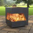 Incalzitor pentru terasa/gradina, Modern Cube-2, Otel, Negru, 600x600x650 mm, grosime 3 mm