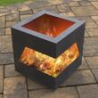 Incalzitor pentru terasa/gradina, Modern Cube-2, Otel, Negru, 600x600x650 mm, grosime 3 mm