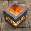 Incalzitor pentru terasa/gradina, Modern Cube-2, Otel, Negru, 600x600x650 mm, grosime 3 mm
