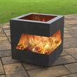 Incalzitor pentru terasa/gradina, Modern Cube-2, Otel, Negru, 600x600x650 mm, grosime 3 mm