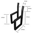 Set 2 picioare pentru banca cu spatar, Vivatechnix KRO-1199, dimensiune 770/420Hx420 mm
