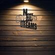 Decoratiune metalica de perete Krodesign KRO-1210 Dreams, 50 cm, grosime 1.5 mm