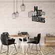 Decoratiune metalica de perete Krodesign KRO-1210 Dreams, 50 cm, grosime 1.5 mm
