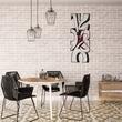 Ceas de perete metalic Krodesign Geometric Clock, Inaltime 50 cm, negru