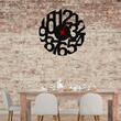 Ceas de perete metalic Krodesign Numbers, diametru 50 cm, negru