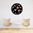 Ceas de perete metalic Krodesign Butterfly, diametru 50 cm, negru