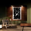 Ceas de perete metalic Krodesign Broken Pattern, Inaltime 80 cm, negru