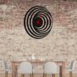Ceas de perete metalic Krodesign Spiral, diametru 50 cm, negru