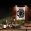 Ceas de perete metalic Krodesign Spiral, diametru 50 cm, negru