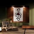 Ceas de perete metalic Krodesign Asimetric, diametru 60 cm, negru