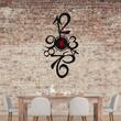 Ceas de perete metalic Krodesign Asimetric, diametru 60 cm, negru