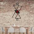 Ceas de perete metalic Krodesign Geometrical, Inaltime 50 cm, negru