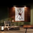 Ceas de perete metalic Krodesign Geometrical, Inaltime 50 cm, negru