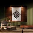 Ceas de perete metalic Krodesign Square&Triangle, dimensiune 50x50 cm, negru