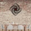 Ceas de perete metalic Krodesign Square&Triangle, dimensiune 50x50 cm, negru