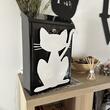 Cutie postala Vivatechnix Cat KRO-1234, otel, 400x250x100mm, Negru/Alb, 2 chei