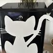 Cutie postala Vivatechnix Cat KRO-1234, otel, 400x250x100mm, Negru/Alb, 2 chei