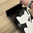 Cutie postala Vivatechnix Cat KRO-1234, otel, 400x250x100mm, Negru/Alb, 2 chei